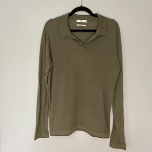 Mango Man green polo medium